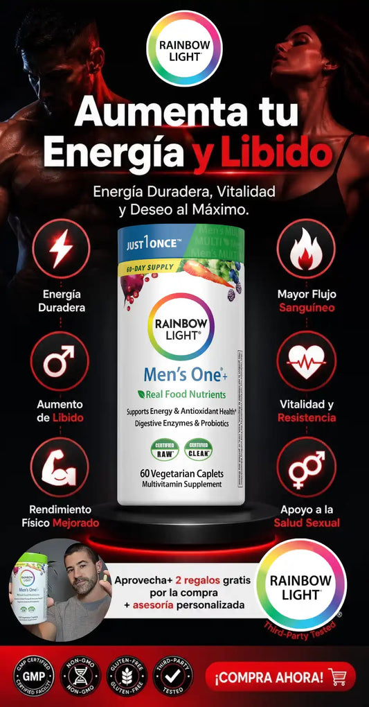 Rainbow Light Mens One Multivitamínico diario para hombres