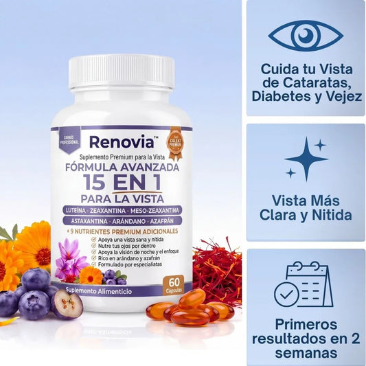 Renovia Fórmula 15 en 1 para la Vista | Visión Más Nítida y Ojos Descansados