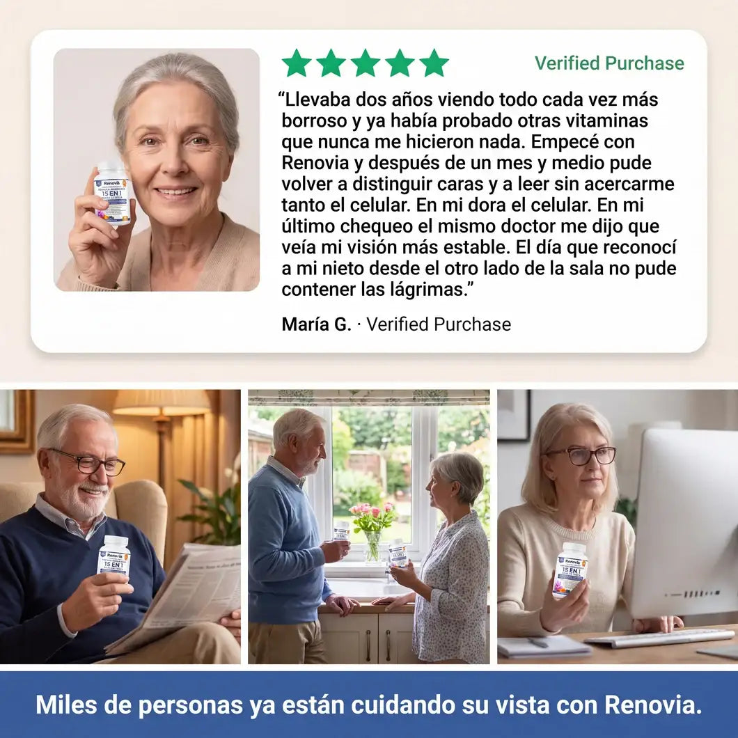 Renovia Fórmula 15 en 1 para la Vista | Visión Más Nítida y Ojos Descansados
